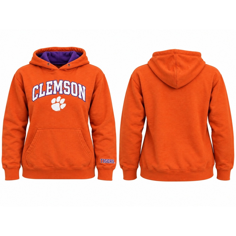 Top of the World Clemson Tigers Hoodie Mens XL Orange Purple Pullover Sweatshirt